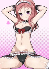 メイド水着の久
