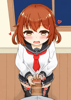 雷ちゃんがおててでシてくれる…