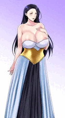 クイーンの立ち絵。私服姿、乳輪ちょい見えドレス姿。ママン3より。