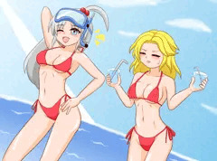 水着の神綺＆夢子 脱差分