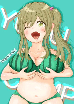 あおいちゃんとスイカ(ップ)