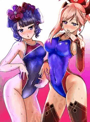 北斎＆武蔵　競泳水着