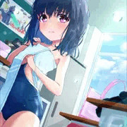 ラップタオル忘れちゃった女の子