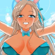 覆いかぶさってくるバニーアスナ