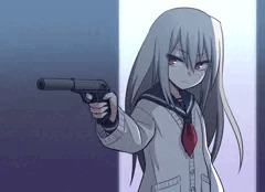 制服をまとった狼女