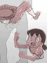 [Skeb] 下半身をオナホにされたしずかちゃん