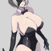 2Bバニーで塗りの練習【落書き】