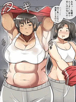 部室で着替える中村さん