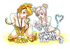 虎コス後輩と幼馴染の緊縛乳吸い