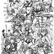 【ちんリク】腰振る幻想少女たち２【東方・モノクロ】