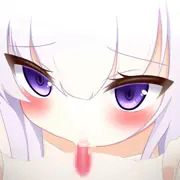 フル勃起した女の子のおちんちん（デカクリ）ひょっとこフェラ