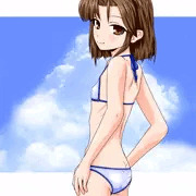 エリー水着装備、日焼け裸差分あり