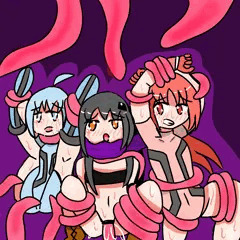 降神姫＋くさび　触手拘束