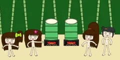 竹ドラム風呂