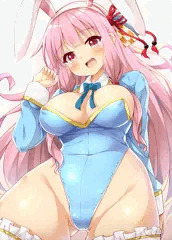 バニー衣装を試着する茜ちゃん