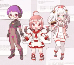 ファミコン娘とメガドライブ娘とPCエンジン娘