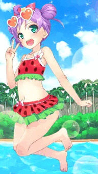 水着でかしこまっ♪