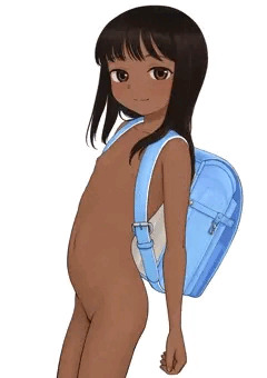 裸ランドセル褐色女児