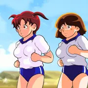 霧と清のブルマ姿