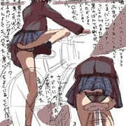 自転車置き場で見た女子高生のま○こにぴっちり張り付いたエッロい黒パンツ