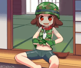 あーみーさん暑がる