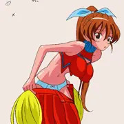 スカートを脱ぐGIF