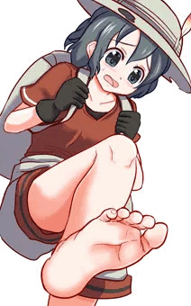 かばんちゃんに足で踏んでもらう