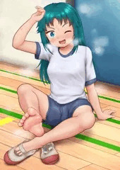 体力テスト中の南条くん
