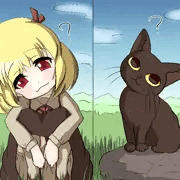 猫とルーミア