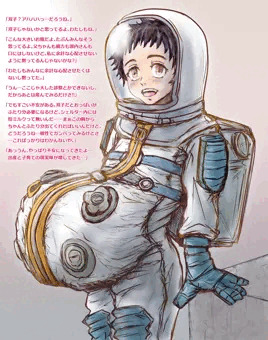双子臨月防護服妊婦の陣痛