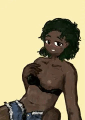 褐色の娘と