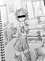 シャーペンにて