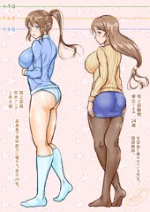 常識改変女学院・陸上部立ち絵、事前・事後