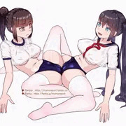 理央ちゃん麻衣ちゃん貝合わせ＆ふたなりえっち(9枚）
