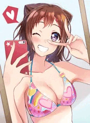 「水着買ったんだー！どう？似合ってる？」