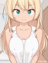 ぐいっ…　ぼろん