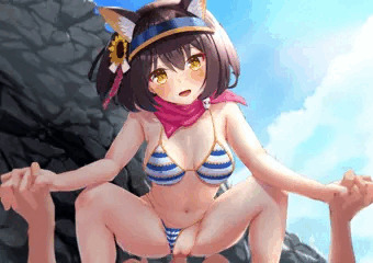 水着イズナ騎乗位