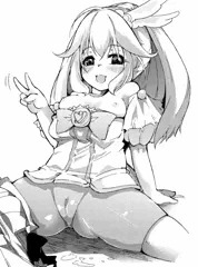 ピースちゃんのじかばきスパッツに顔うずめ