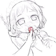 ひっぱり舌射