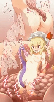 触手に弄ばれるフランちゃん