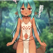 森の奥で出会った獣耳部族娘ちゃん