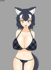 タイリクオオカミお姉さまのビキニとおっぱいミルク