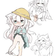 6さいぐらいのけもみみのおんなのこ