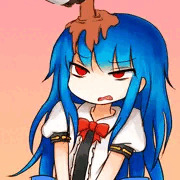 天子ちゃんの頭に桃蜜をかけて遊ぶ