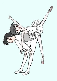 背中でグラン・ジュテ