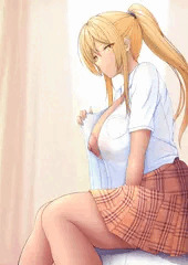 こんがりノーブラ爆乳JK