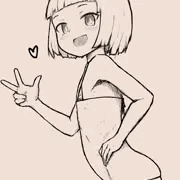 私は前髪ぱっつんとマイクロビキニが好きです