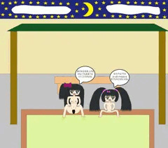 山の旅館の女湯で裸の付き合い
