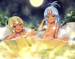 山奥の秘湯で鬼娘達と