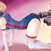 【R18G】スクール水着女戦闘員が、お尻を撃ち抜かれてバラバラに